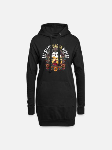Navratri Und Dussehra Göttin Durga Puja Hindu - Hoodie-Kleid - Schwarz