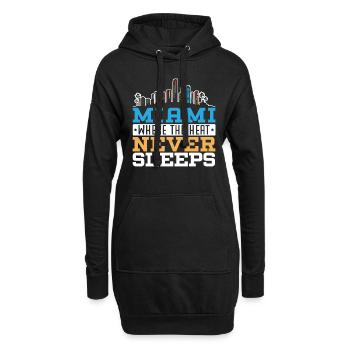 États-Unis États-Unis État d’Amérique Miami - Sweat-shirt à capuche long Femme - noir - Devant