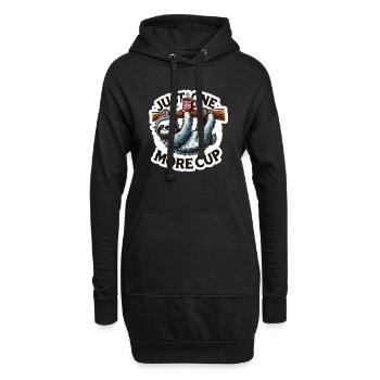 Nur Noch Eine Tasse Kaffee - Hoodie-Kleid - Schwarz - Vorne