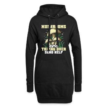 Lieux de chasse aux champignons qui conquièrent les champignons - Sweat-shirt à capuche long Femme - noir - Devant