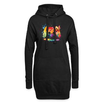 Gaming-legende Ich Habe Mein Spiel Unterbrochen, - Hoodie-Kleid - Schwarz - Vorne