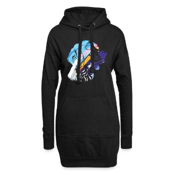 Poussez le style au niveau supérieur avec notre Cool Dog - Sweat-shirt à capuche long Femme - noir - Devant