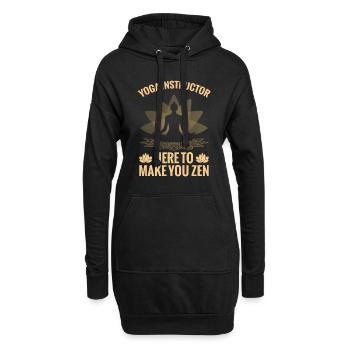 Yogalehrer: Hier, Um Dich Zum Zen Zu Bringen - Hoodie-Kleid - Schwarz - Vorne