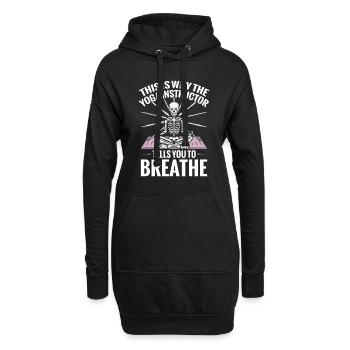 Namaste Yoga Darum Erzählt Der Yogalehrer - Hoodie-Kleid - Schwarz - Vorne