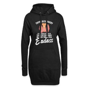 Thyroid surgery, when God gives us what He - Hoodie Dress - black - Front