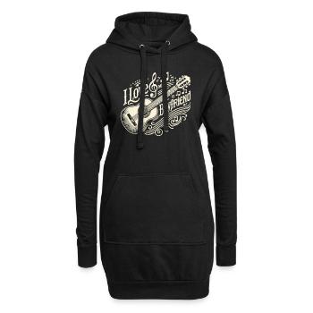 J’aime mon copain - Sweat-shirt à capuche long Femme - noir - Devant