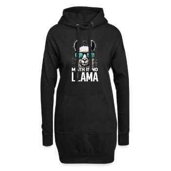 Mathe Ist Kein Lama-design - Hoodie-Kleid - Schwarz - Vorne