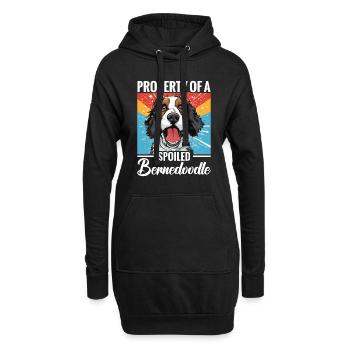 Eigentum Eines Verwöhnten Bernedoodle - Hoodie-Kleid - Schwarz - Vorne