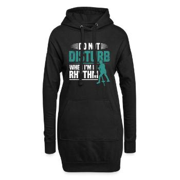 Pogo Stick Nicht Stören, Wenn Ich Bin - Hoodie-Kleid - Schwarz - Vorne