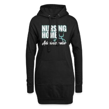 Administrateurs de maisons de soins infirmiers - Sweat-shirt à capuche long Femme - noir - Devant