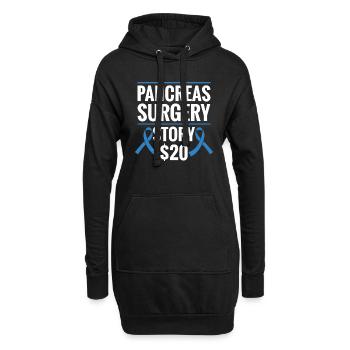 Geschichte Über Bauchspeicheldrüsenchirurgie 20 $ - Hoodie-Kleid - Schwarz - Vorne