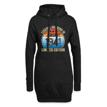 Les légendes sont nées en janvier 1941 Édition limitée - Sweat-shirt à capuche long Femme - noir - Devant