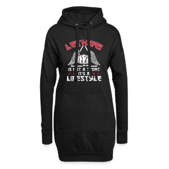 Lethwei Ist Kein Sport, Sondern Ein Lebensstil - Hoodie-Kleid - Schwarz - Vorne