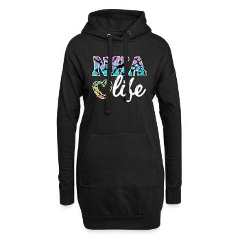 Leben Als Pflegeheimverwalter - Hoodie-Kleid - Schwarz - Vorne