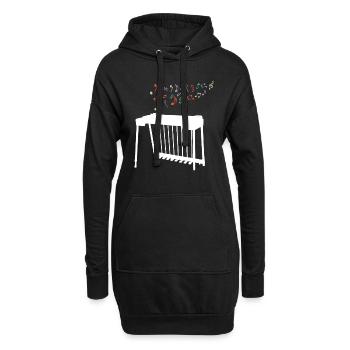 Ich Spiele Pedal-steel-gitarre, Was Ist Deine - Hoodie-Kleid - Schwarz - Vorne