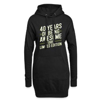 40 ans d’être génial 1985 Édition limitée - Sweat-shirt à capuche long Femme - noir - Devant