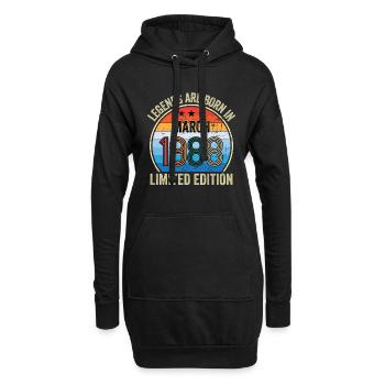 Legends Are Born In March 1988 Limited Edition - Hoodie-Kleid - Schwarz - Vorne