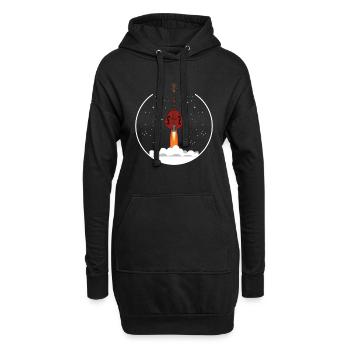 Mandoline, Weil Normale Gitarren Langweilig Sind - Hoodie-Kleid - Schwarz - Vorne