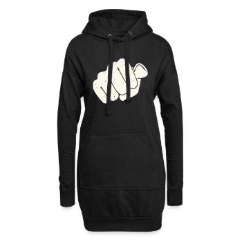 Mandoline, Weil Normale Gitarren Langweilig Sind - Hoodie-Kleid - Schwarz - Vorne