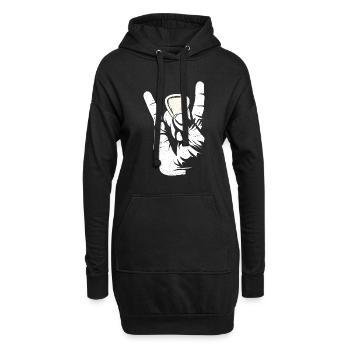 Mandoline, Weil Normale Gitarren Langweilig Sind - Hoodie-Kleid - Schwarz - Vorne