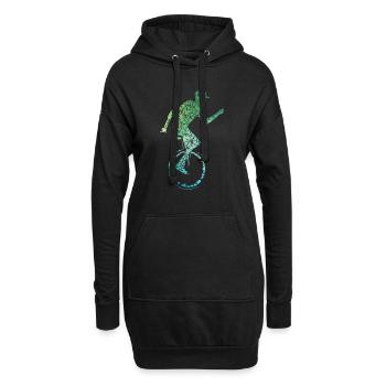 Dieser Typ Liebt Unicycles - Hoodie-Kleid - Schwarz - Vorne