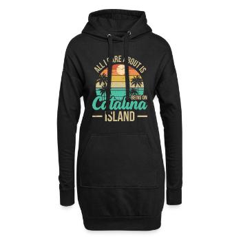 Alles, Was Mir Wichtig Ist, Ist Auf Catalina - Hoodie-Kleid - Schwarz - Vorne