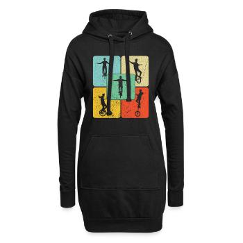 Dieser Typ Liebt Unicycles - Hoodie-Kleid - Schwarz - Vorne