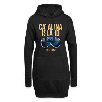 Catalina Island Birthday Crew - Hoodie-Kleid - Schwarz - Vorne