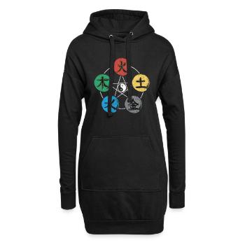 Attraper la chanson Fleur Perdre Go Et Deep - Sweat-shirt à capuche long Femme - noir - Devant