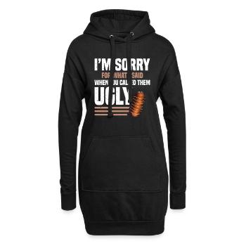 Je suis désolé pour ce que j’ai dit quand - Sweat-shirt à capuche long Femme - noir - Devant