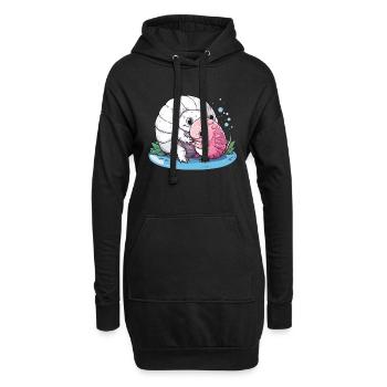 Alle Coolen Leute Züchten Winzige Dinosaurier - Hoodie-Kleid - Schwarz - Vorne
