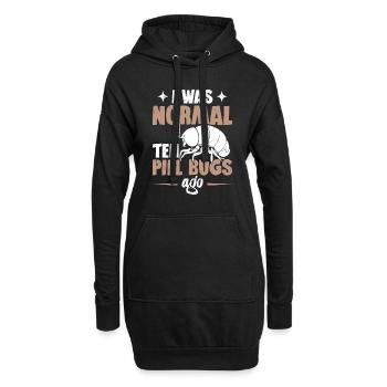 Ich War Vor Zehn Pillenwanzen Normal - Hoodie-Kleid - Schwarz - Vorne