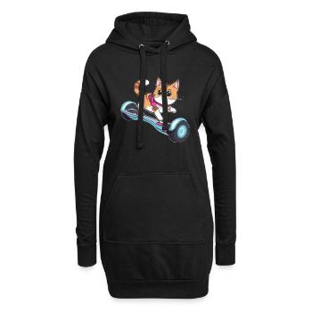 Das Leben Des Katzens Ist Besser, Wenn Sie - Hoodie-Kleid - Schwarz - Vorne