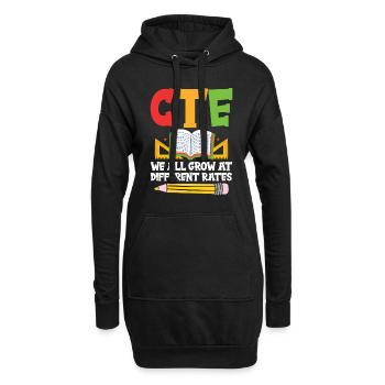 Cte – Wir Wachsen Alle In Unterschiedlichem Tempo - Hoodie-Kleid - Schwarz - Vorne