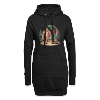 Bigfoot et sa fidèle tortue - Sweat-shirt à capuche long Femme - noir - Devant