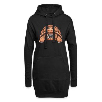 Fröhliche Schildkröte, Die Einen Videospiel - Hoodie-Kleid - Schwarz - Vorne