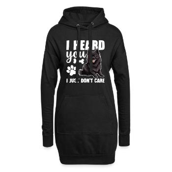 Schipperke, Ich Habe Dich Gehört, Dass Ich Mich - Hoodie-Kleid - Schwarz - Vorne