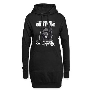 Ich Bat Gott Um Einen Gott Freund, Also Sandte Er - Hoodie-Kleid - Schwarz - Vorne