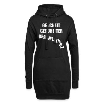 gescheit gescheiter gescheitert, scheitern, klug - Hoodie-Kleid - Schwarz - Vorne