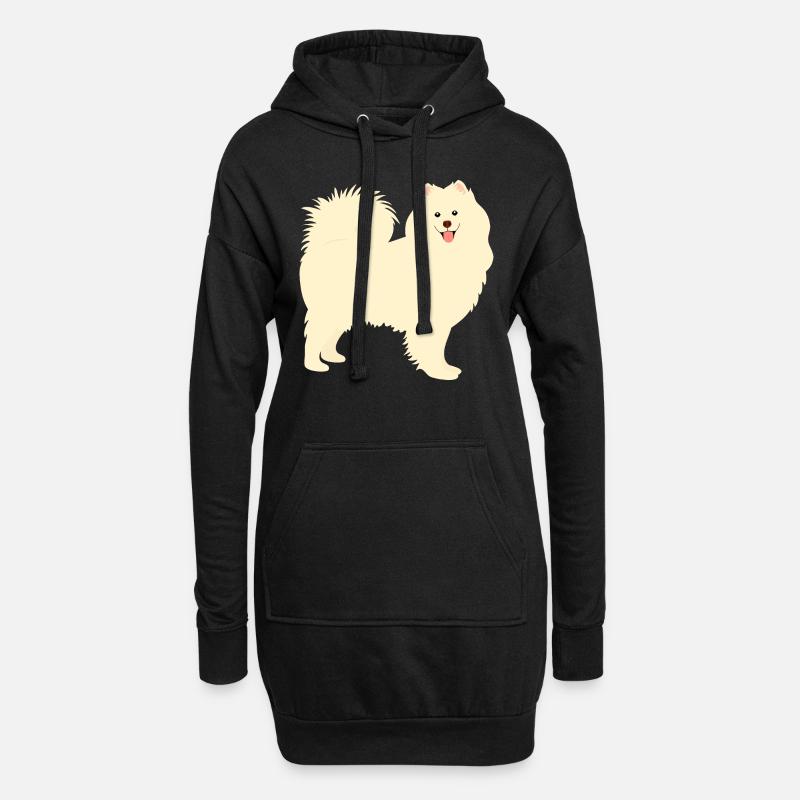 Samojeden Hund - Hoodie-Kleid - Schwarz