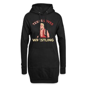 Texas Wrestling Design für stolze texanische Fans - Hoodie-Kleid - Schwarz - Vorne