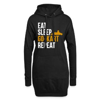 Manger dormir Go-Kart Répéter - Sweat-shirt à capuche long Femme - noir - Devant
