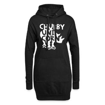 Rhino Chubby Unicorn - Hoodie Dress - black - Front