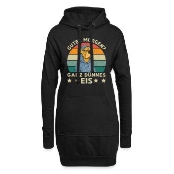 Good morning? Very thin ice - Hoodie Dress - black - Front
