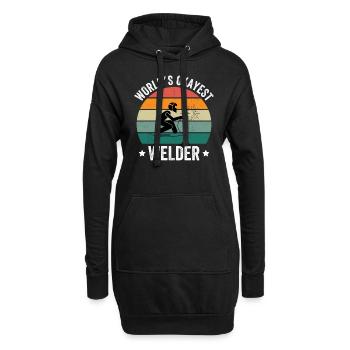World's Okayest Welder - Hoodie-Kleid - Schwarz - Vorne