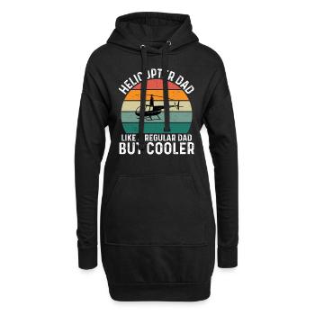 Helicopter Dad Like A Regular Dad But Cooler - Hoodie-Kleid - Schwarz - Vorne