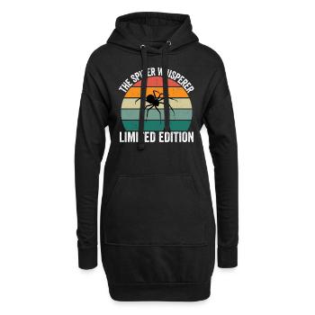 L’araignée qui murmure à l’oreille - Sweat-shirt à capuche long Femme - noir - Devant