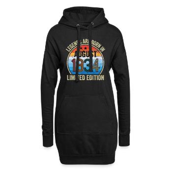 Legends Are Born In August 1934 Limited Edition - Hoodie-Kleid - Schwarz - Vorne
