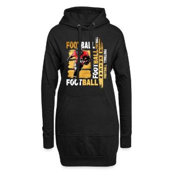 Joueur de football américain USA America Sports Gold - Sweat-shirt à capuche long Femme - noir - Devant