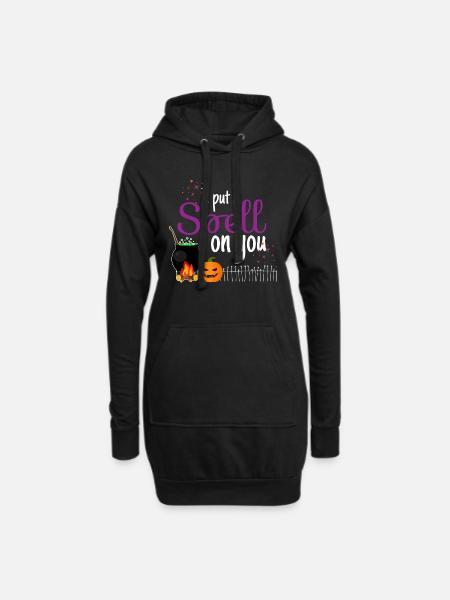 I Put A Spell On You - Halloween Magic Curse - Hoodie Dress - black